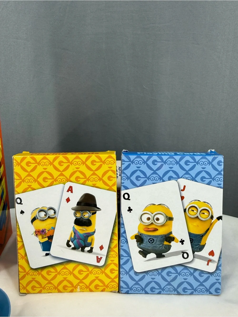 Universal Minions Tumbling Tower & Card Game Set - Yellow, Blue, Orange